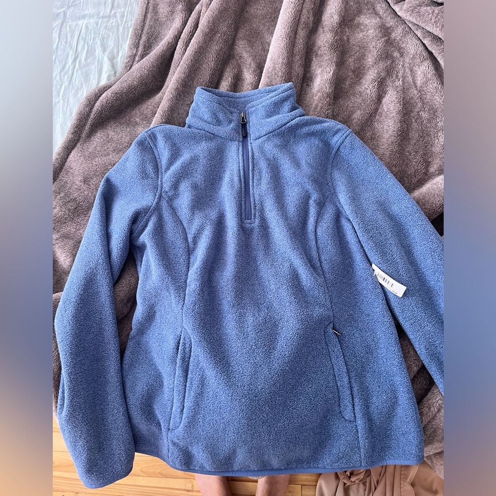 NWT Fleece quarter zip up 🌸 Powdery Blue